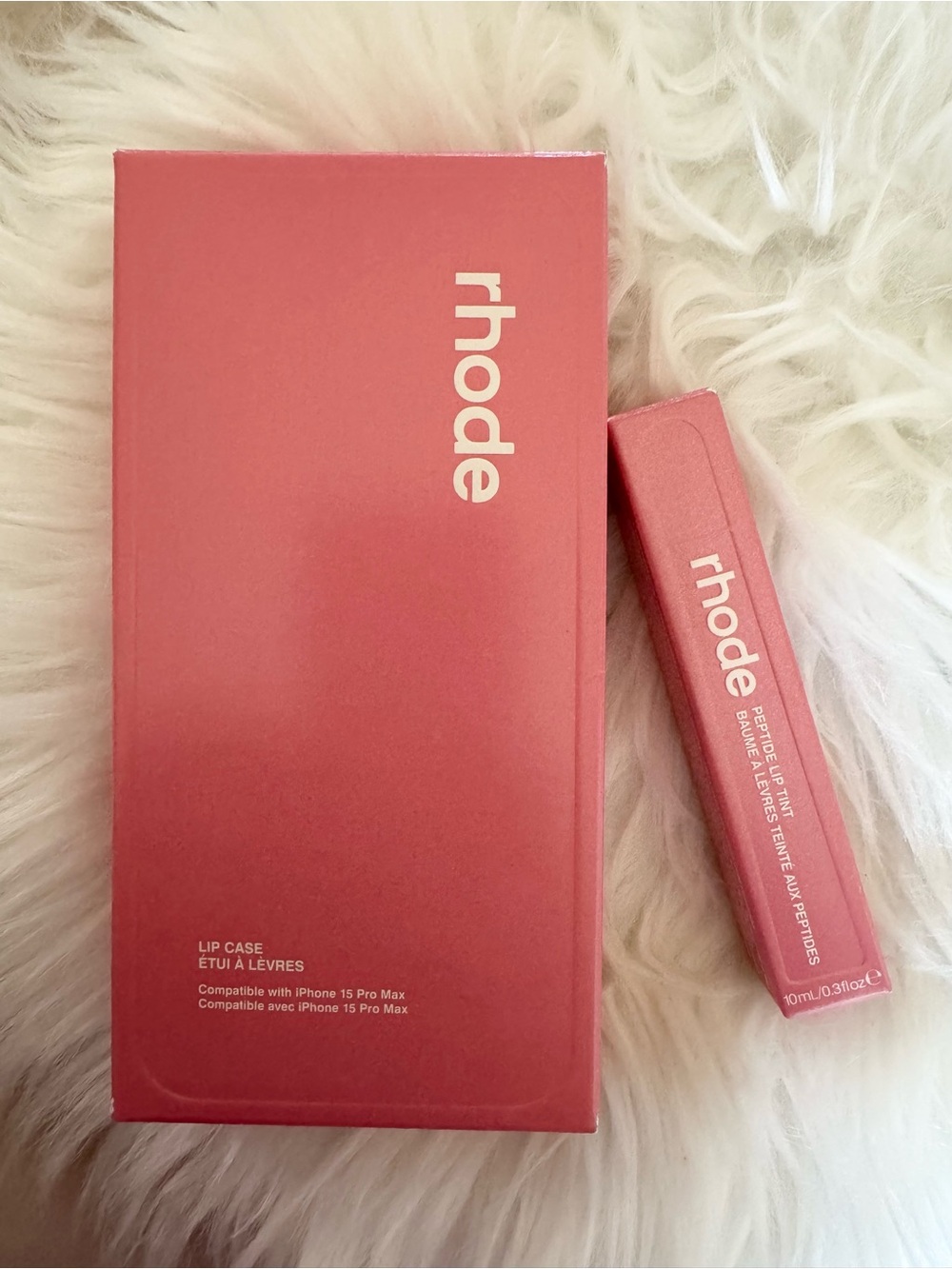 rhode Pink Silicone Phone Case with lip tint sweet pea-  BNIB!!